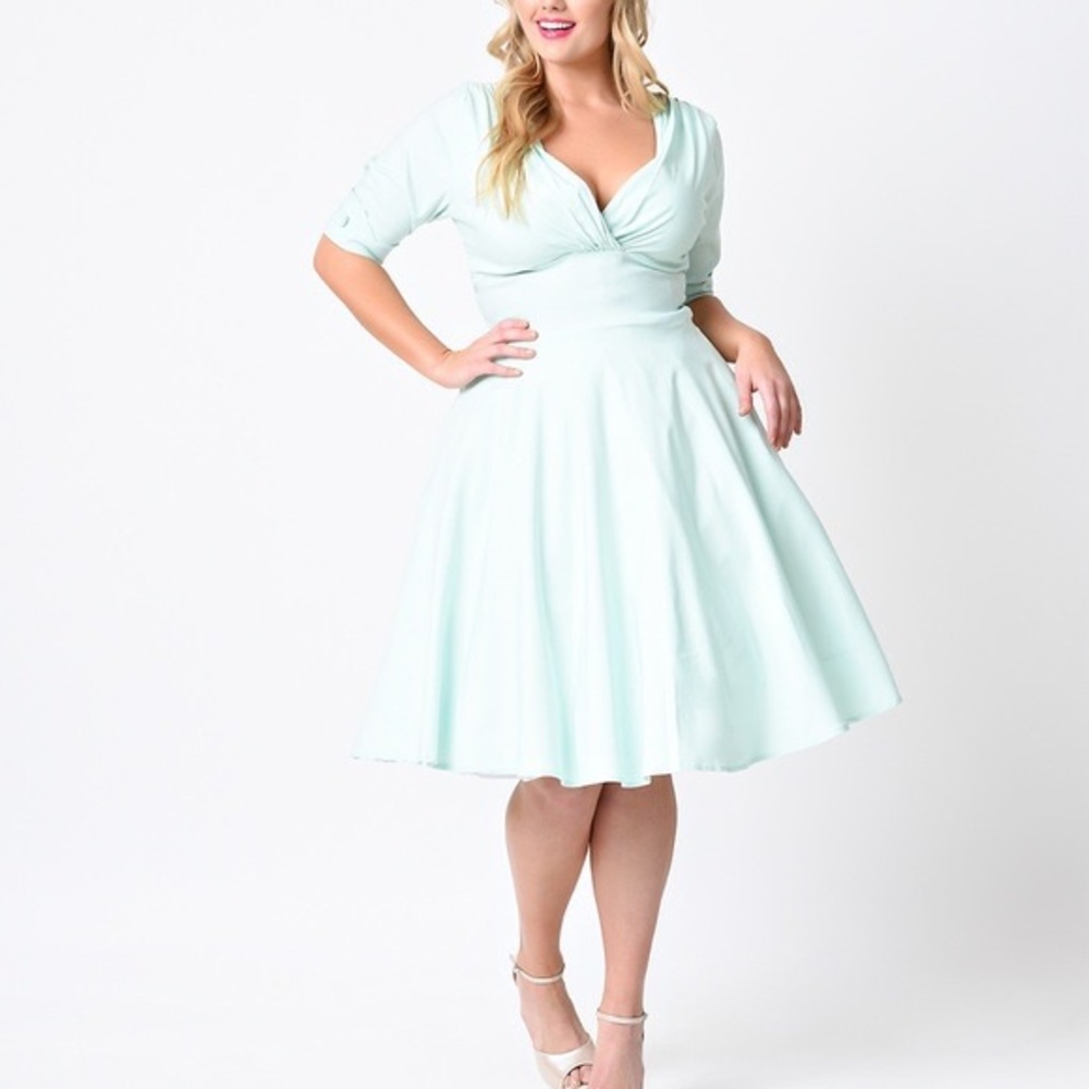 Mint Unique Vintage Dress